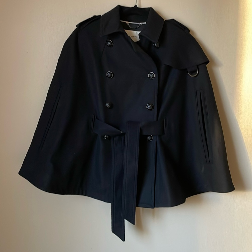 Banana Republic Italian Wool Black Cape